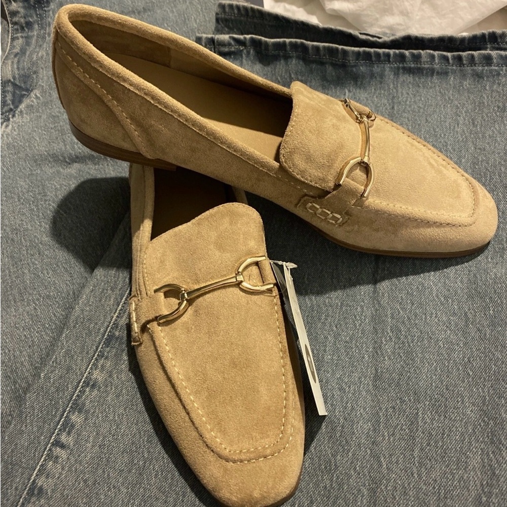 a new day Beige Suede Loafers NEW Comfortable Memory Foam